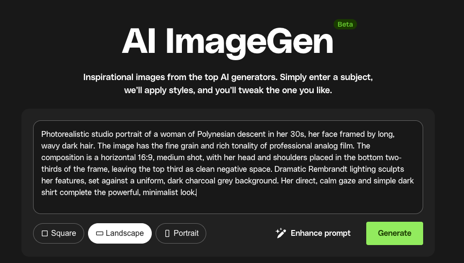 AI ImageGen prompt
